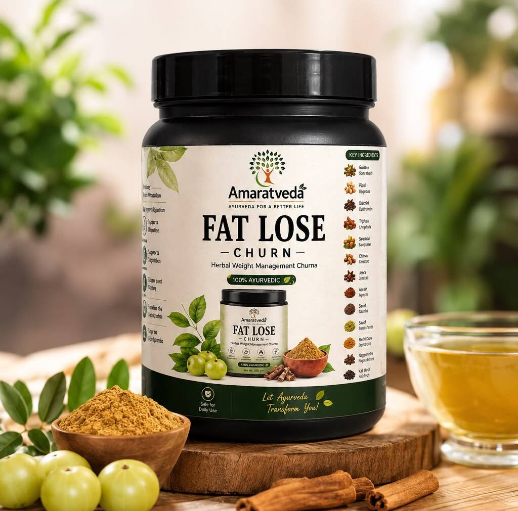 AmratVeda Ayurvedic Fat Loss Churan - 100% Herbal Formula