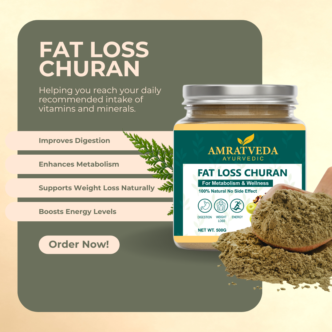 AmratVeda Ayurvedic Fat Loss Churan - 100% Herbal Formula
