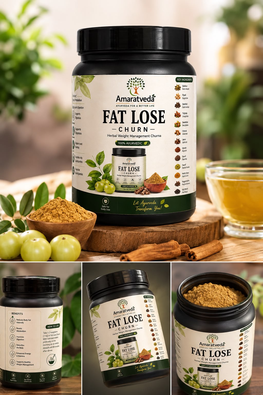 Fat Loss Churan - 100% Herbal Formula (Pack of 3)